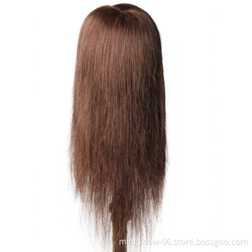 Salon Real Human Hair Mannequin Training Head Natural Color Hairdressing Training Doll For Practice